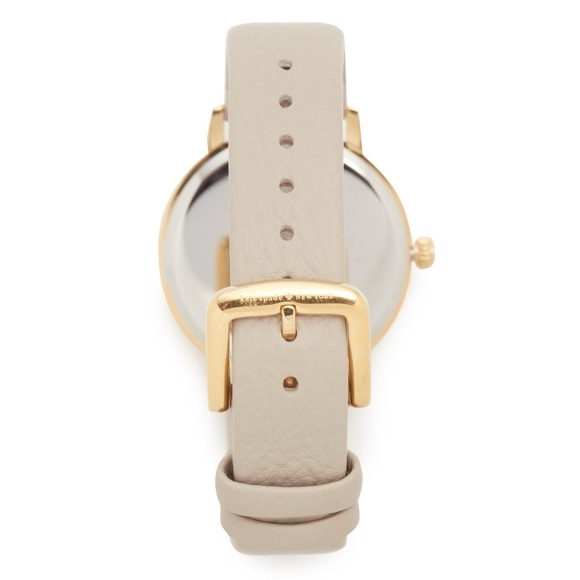 KATE SPADE • Street Signs Metro Grey Leather Watch - Picture 3 of 7